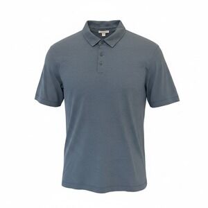 James Perse Mens Short Sleeve Polo Shirt Slate Blue Grey Size 4